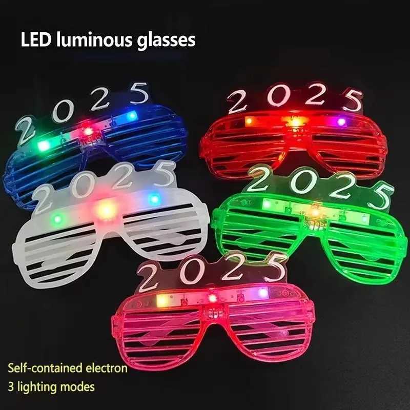 Sunglasses 10-50pcs LED 2025 Glasses Glow Party Supplies Light Up Sunglass for Kids Adult Birthday Neon Wedding Thanksgivings Xmas New Year H24121350Y