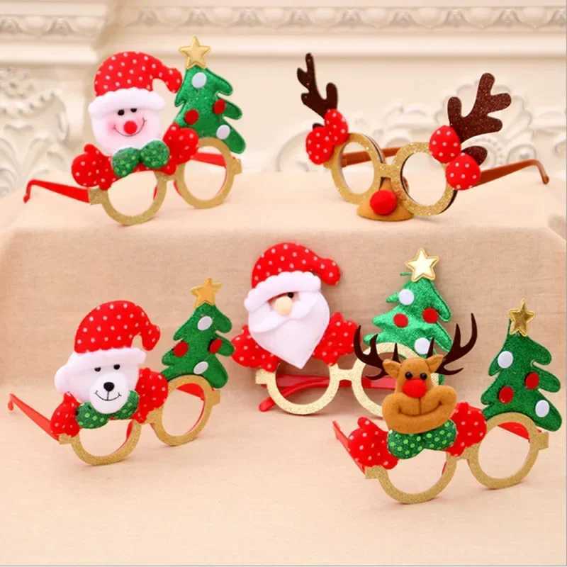 Sunglasses Christmas Ornaments Creative Christmas Items Party Glasses Frame Decoration DIY New Year Xmas Decoration Glasses Gift for Kids H241213