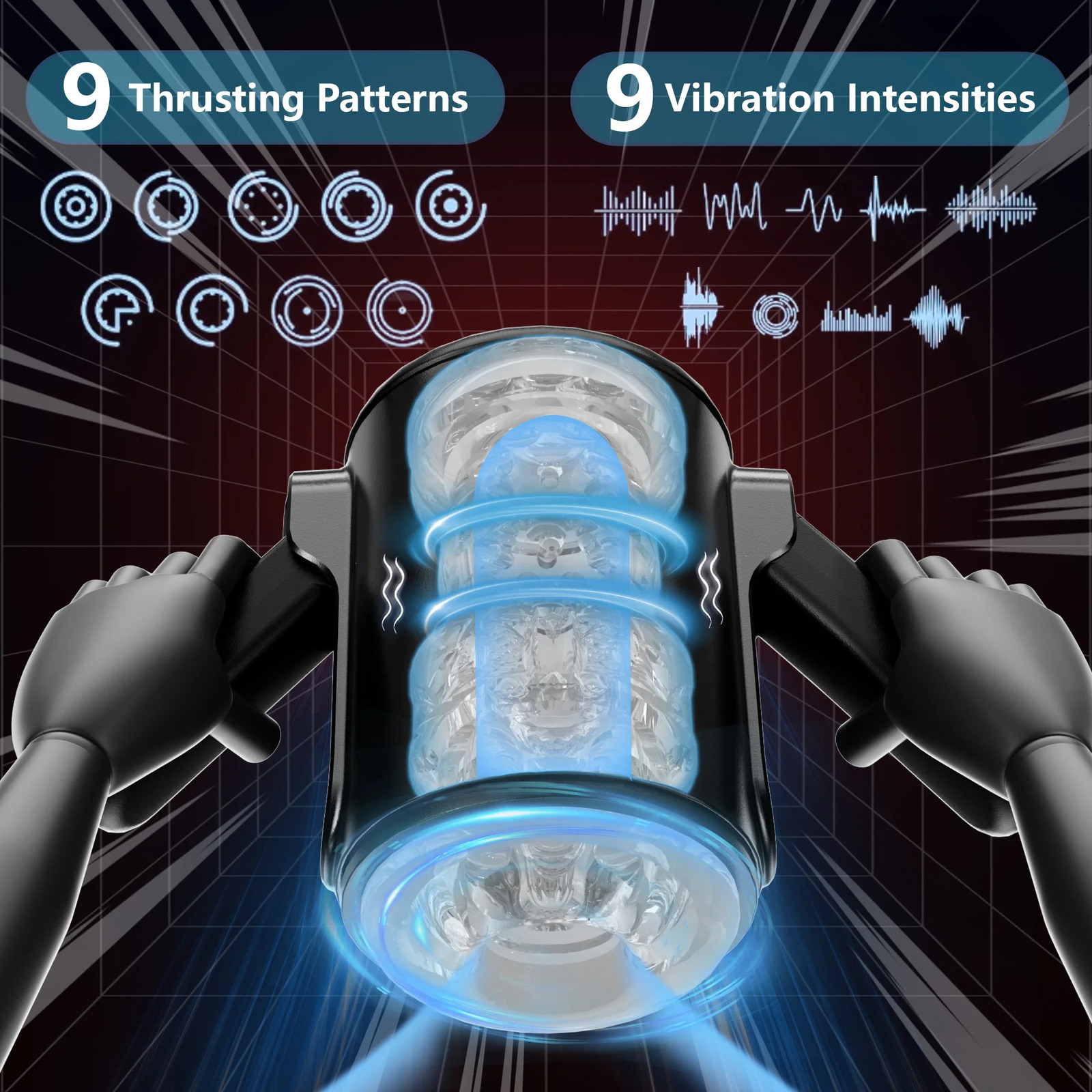 Automatic Male Masturbator Cup with 9 Thrusting Vibration Real Oral Vagina Vacuum Suction Vibrator Sex Toys for Men Shop 241213