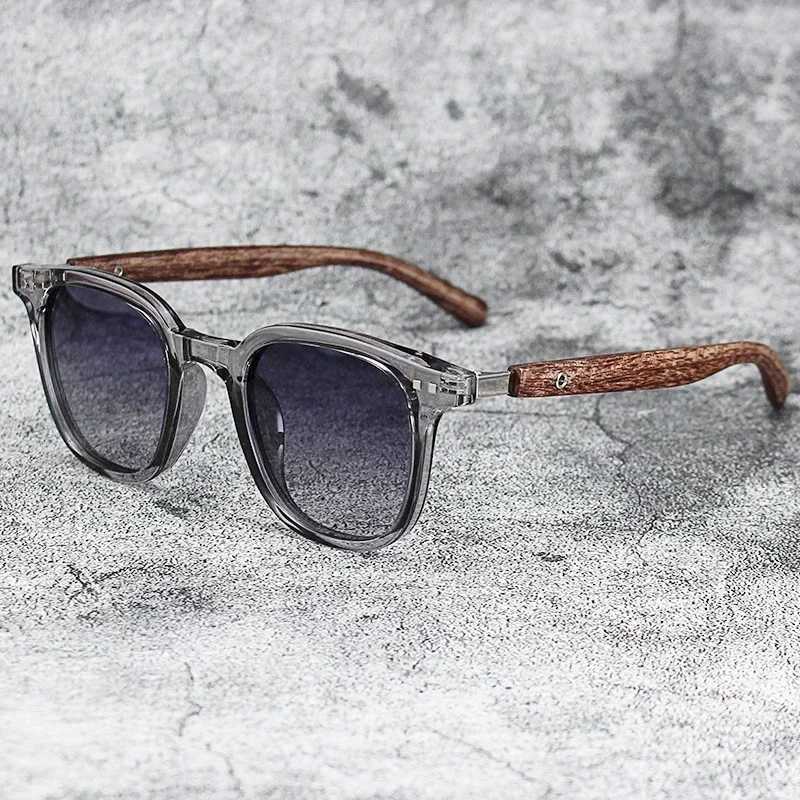 Trendy Retro Wood Grain Sunglasses for Women and Men New Square Frame Sun Glasses UV Protection Cycling Eyewear Outdoor StreetX241213