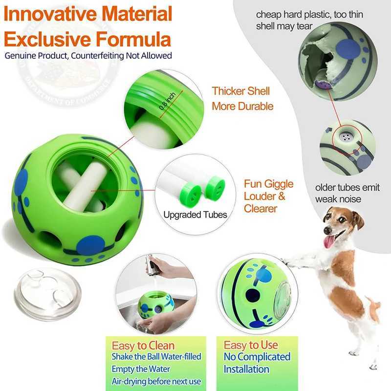 Benepaw Interactive Dog Toy Food Delivery Treatment Pet Giggle Ball Safety Dog Squeezing Puppy Puzzle Toy X241213