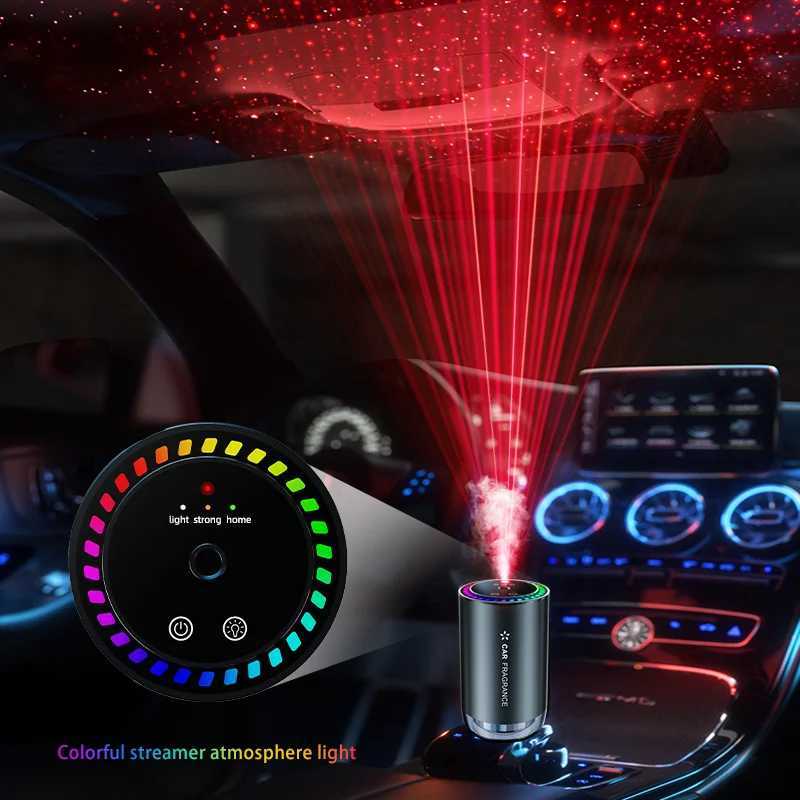 Smart Car Aroma Mane Portable USB Rechargeable Cup Holder Diffuser Air ener Car Fragrancer Ambient Light OrnamentXJ241213