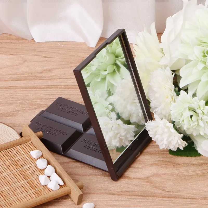 Compact Mirror for Women Cute Makeup Mirror Kawaii Chocolate Shaped Makeup Vanity Mirror Square Hand Mirror Foldable CosmeticXJ241213
