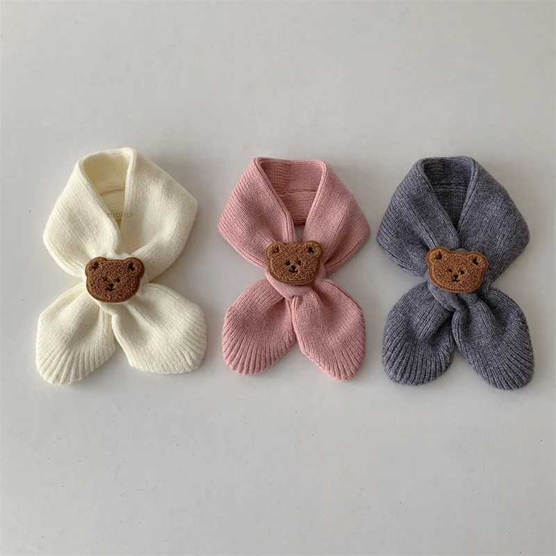 Scarves Wraps Autumn Winter Warm Kids Scarf Soft Wool Childrens Knitted Newborn Bib Infant Toddler Neck Fashion Baby Girl Boy H241213N5MW