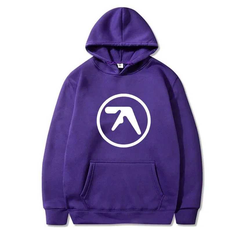 2024 New Mens Hoodie Fashion Aphex Printed Top Round Neck Womens Fashion Casual Soft Pull Sweater Loose Mens Comfort W241213