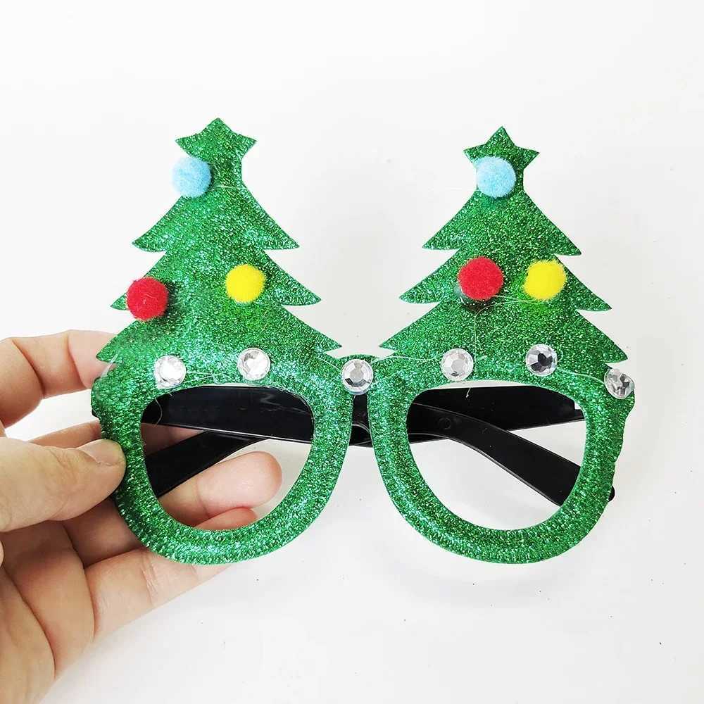 Sunglasses Christmas Glasses Santa Claus Xmas Tree Snowman Plastic Kid Gift Party Supplies Photo Props Decoration H241213