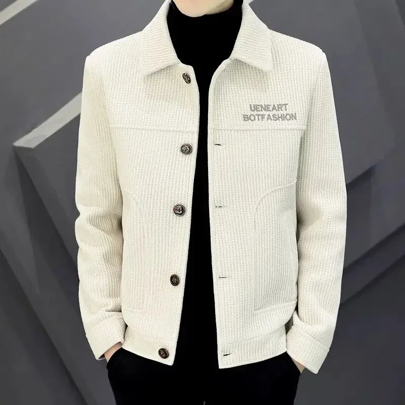 Man Coat Spring Autumn Slim Fit Wool Blends Jacket for Men Original s Fast Delvery Stylish y ner Y2k Aesthetic 241213