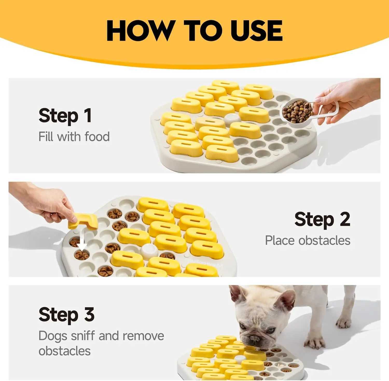 Mewoofun Honeycomb Interactive Dog Puzzle Toy Slow Feeding Machine Training Game Food Dispenser Slow Food Pet Dog Toy X241213