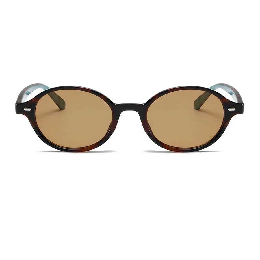 Retro Small Oval Sunglasses Women Men Rivets Shades Fashion Eyewear Luxury Sun Glasses UV400 FemaleX241213