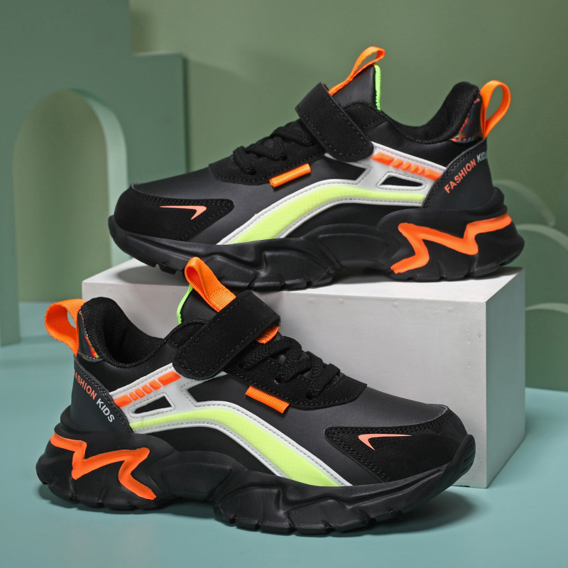 Kids Casual Boys Shoes Soft Sole Kids Shoes Non-slip Sneakers Shoes Outdoor Student's Children Pink Girls Sport Walking Footwear Size 27-39