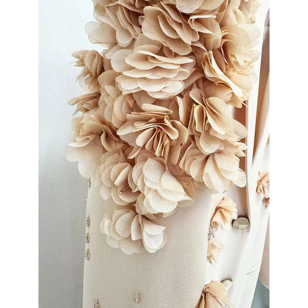 Ladies' Suit HIGH QUALITY Newest Fashion Designer Maxi Dresses Women's Sleeve Stunning Wers Appliques Beaded Long Dress