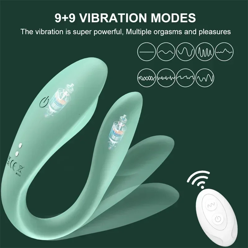Wireless Remote Control Dildo Vibrator Female Dual Motors U Shape Clitoris Stimulator Wearable Sex Toys for Women Couples Adults 241213