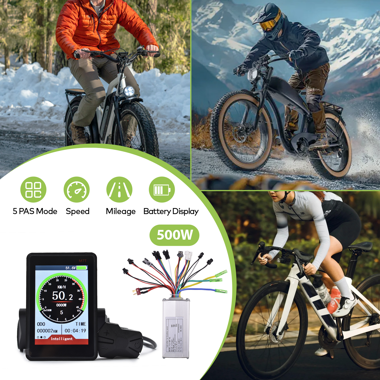 Durable M7TStyle Electronic Display for Scooters and Bicycles Seamless Installation