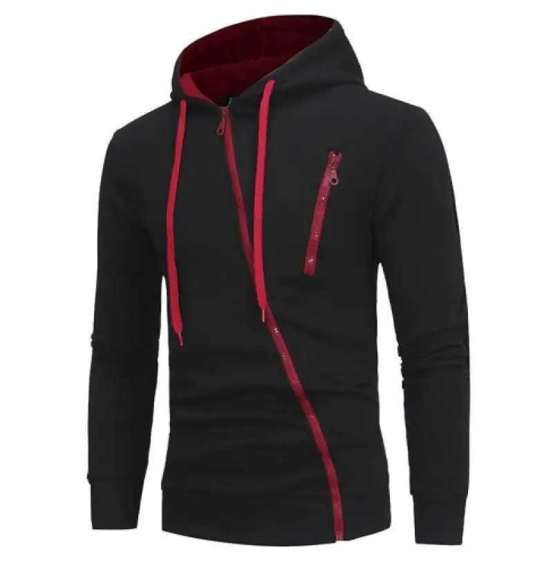 Mens hoodies jackets long sleeved sweatshirts zippered hoodies pull-out mens sweatshirts mens clothing W241213