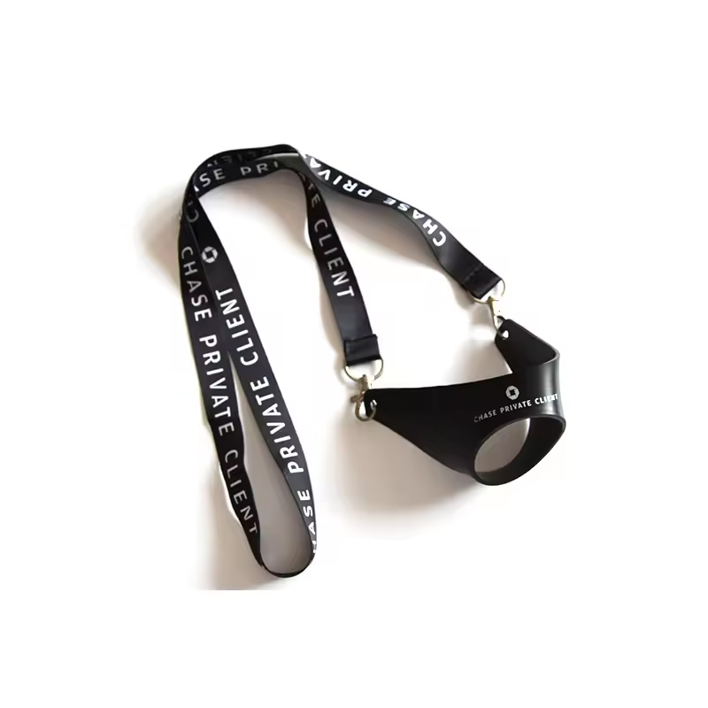 Customization Water Bottle Drink Cup Holder Neck Strap , Coffee Cup Lanyards With PVC Silicone Wine Beer Glass Holder Neck Lanyard,Silicone ring lanya