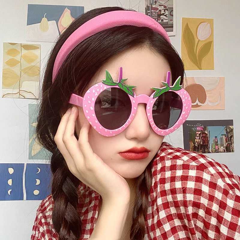 Sunglasses Strawberry Party Glasses Picnic Party Sunglasses Photo Decorations Funny Birthday Summer Party Prop Adult Kids Cute Dress Up Toy H241213