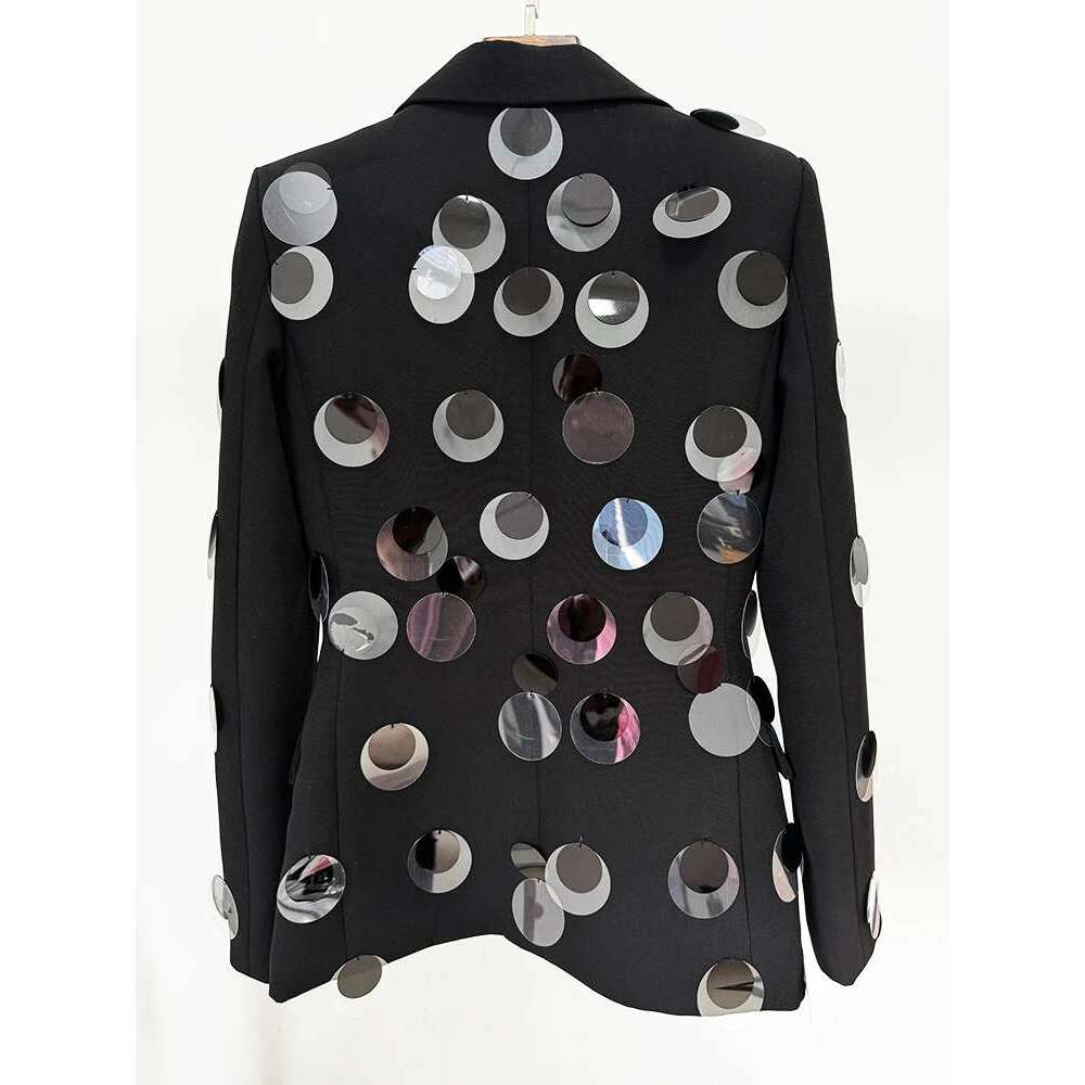 Ladies' Suit HIGH Quality Newest Designer Jacket Women's Single Button Sequined Blazer