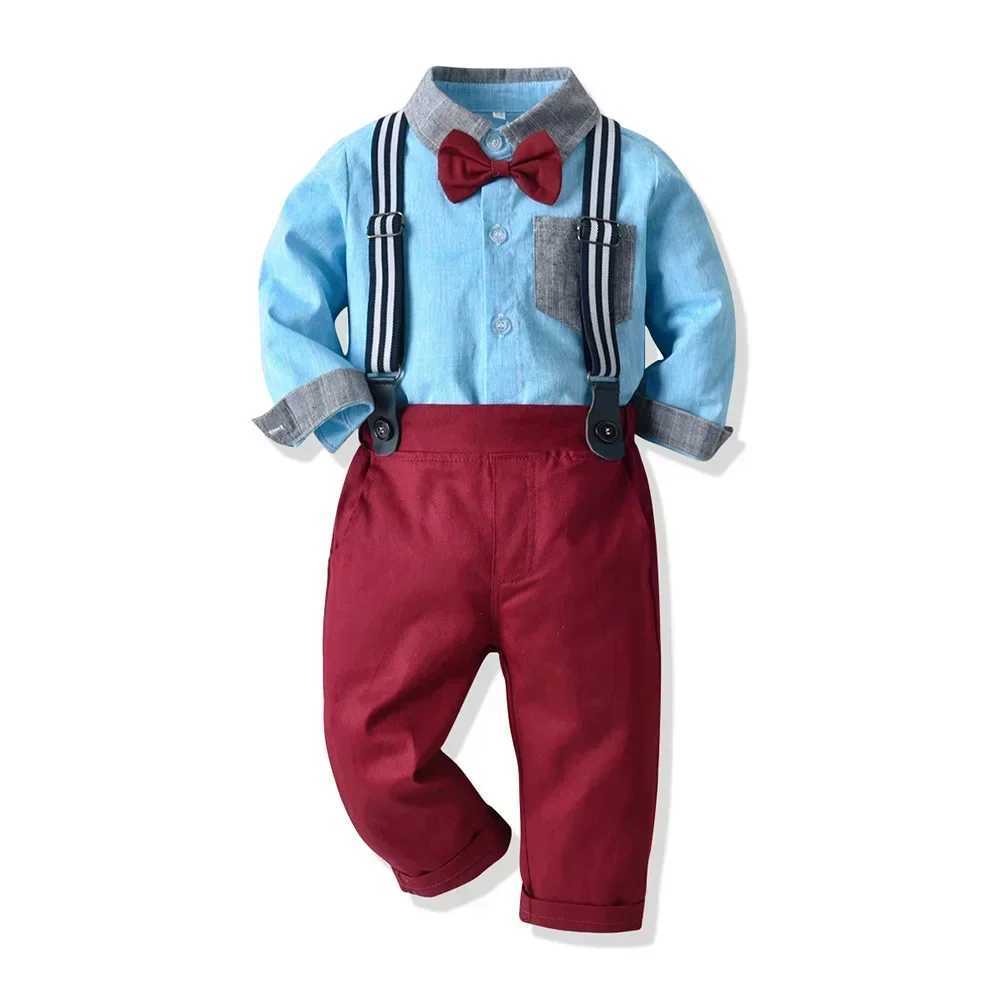 Boys Spring/Summer Cotton Christmas Set 2-12Y Boys Shirt and Pants Covering Boys Clothing W241213