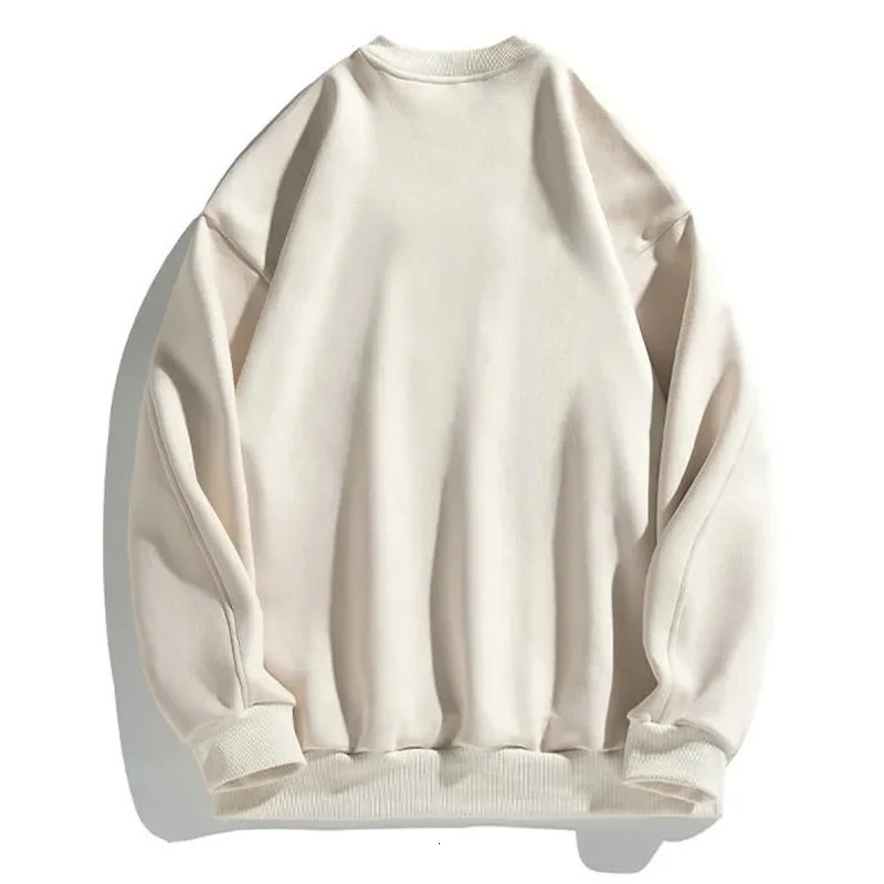 Suede Solid Color Hoodie Mens Autumn and Winter Style Fashion Casual Retro Hoodie Couple High Quality Pullover Clothing 241212