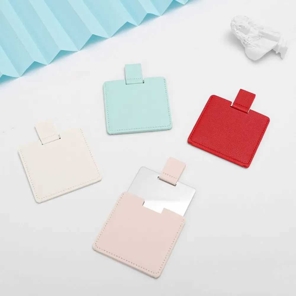 High Quality Folding Unbreakable Makeup Mirrors Solid Color Cosmetic Tools Small Mirror Handheld Vanity Mirror Cosmetic ToolsXJ241213