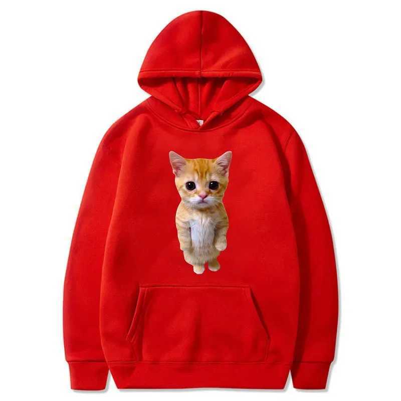 2024 Autumn Funny Cat Printed Women Casual Multi-color Hoodies Women Men Harajuku Pullover Girl Boy Casual Fashion Clothes Tops W241213