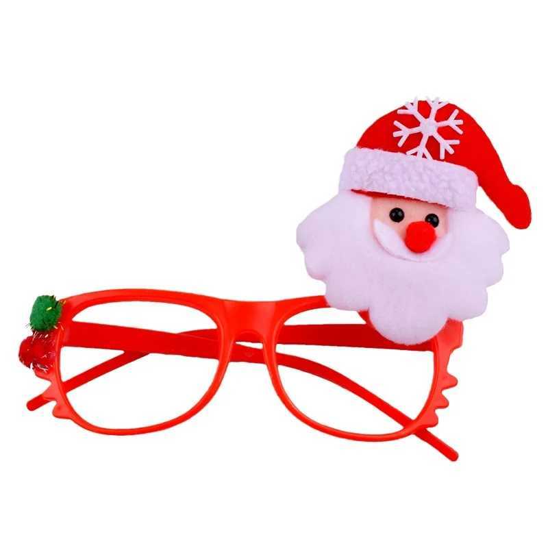 Sunglasses 10pcs New Year 2025 Cartoon Christmas Glowing Glasses LED Light Up Santa Glasses Adult Kids Xmas Party Gifts Festival Home Decor H241213