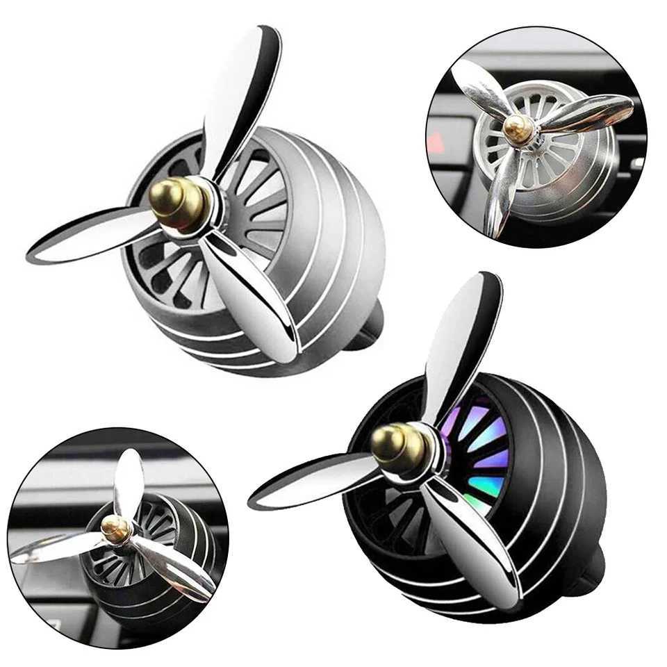 1pcs Car Propeller Air Exterior 3-Leaf Fan Car Diffuser For Air Vent Cars LED Fragrance Air ener Rotate Dispenser FragranceXJ241213