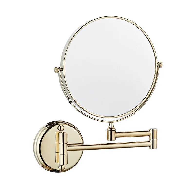 Bathroom Cosmetic Mirror 6 inch Wall Mounted Cosmetic Mirror Retractable Round Cosmetic Mirror Double Sided Mirror BathroomXJ241213