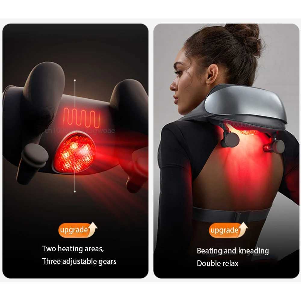 Finger pressure Cervical neck massager neck muscle stimulator shoulder massager Kneading Masajeador red light therapy massager W241213