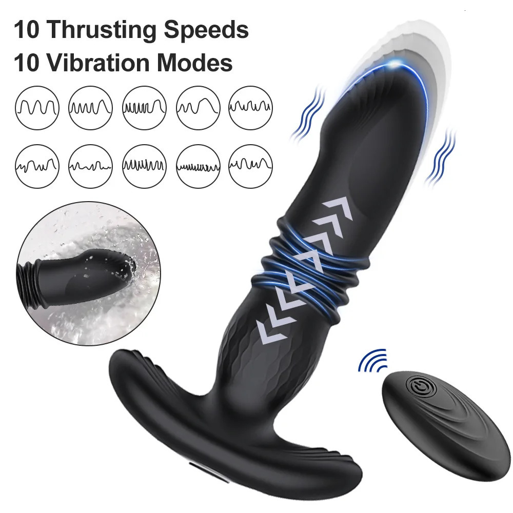 Telescopic Vibrating Butt Plug Anal Vibrator Wireless Remote Sex Toys for Women Ass Dildo Prostate Massager Men Buttplug 241213
