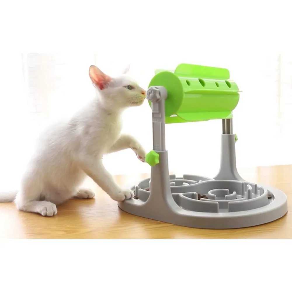 Dog Bowl Pet Jump Toy Cat Dog Food Bowl Roller Jump Eating Puzzle Slow Food Feeder Anxiety IQ Intelligent Feeding Training X241213