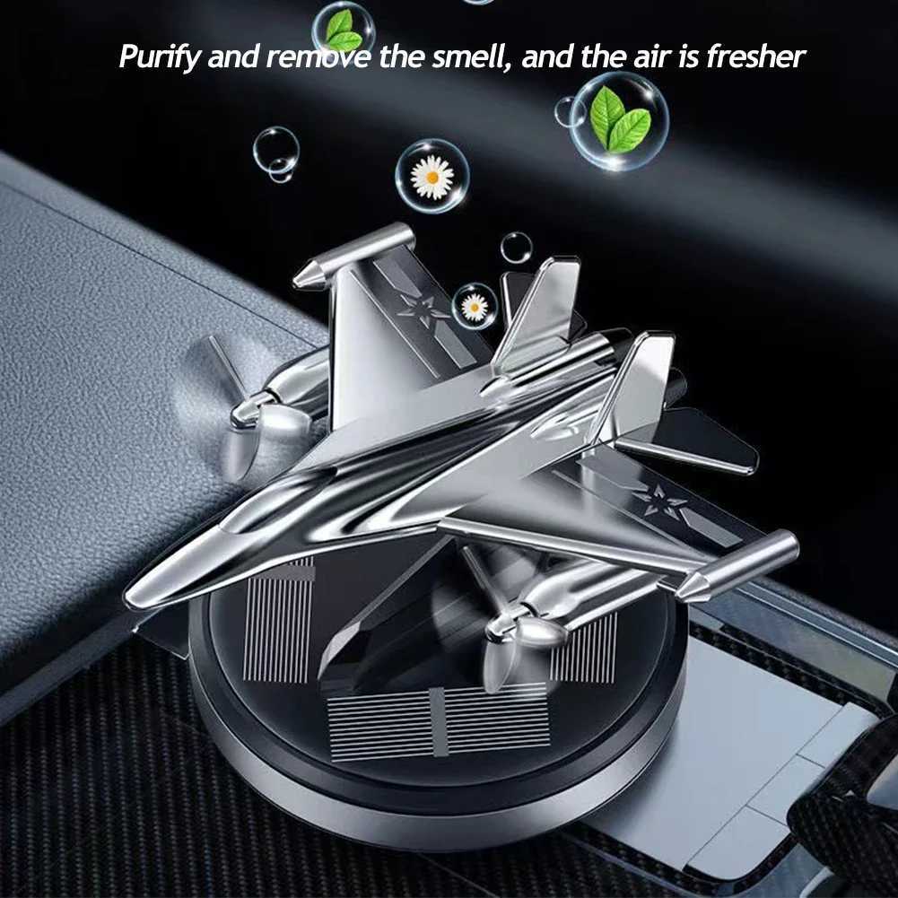 Solar Car Air ener Aircraft Rotating Aroma Perfume Car Long-lasting Fragrance Car Accessories Interior DecorationXJ241213