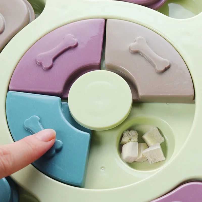 Interactive Cat Dog Puzzle Toy Slow Food Bowls for Cats Small Dogs Kitten Pet Training Toys Improve IQ Game cat toys X241213