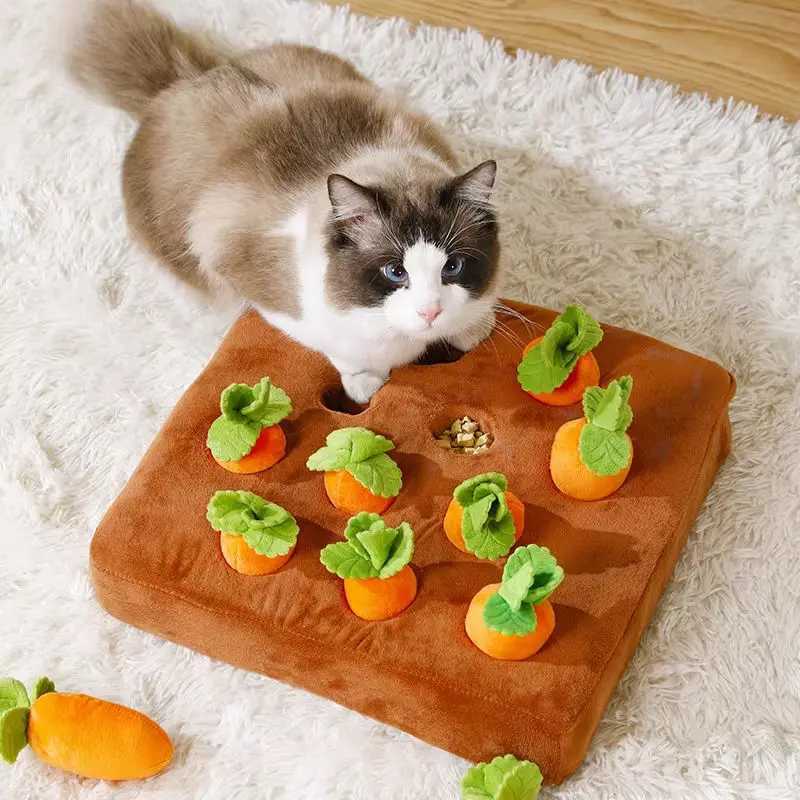 Carrot snuff pad suitable for dogs cats puzzle toys equipped with 12 carrots used for small medium and large interactive pets stress relief and dog ch