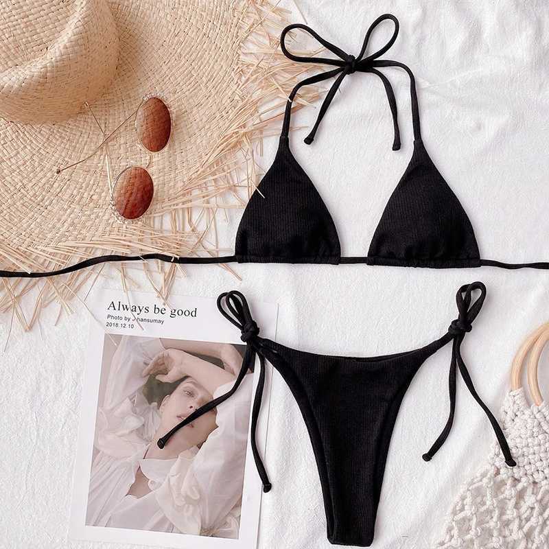 Sexy Red Micro Bikini 2024 Women Swimsuit Fa Swimwear Thong Bikinis Set Brazilian Beach Wear Bathing Suit Strings BiquiniXJ241212