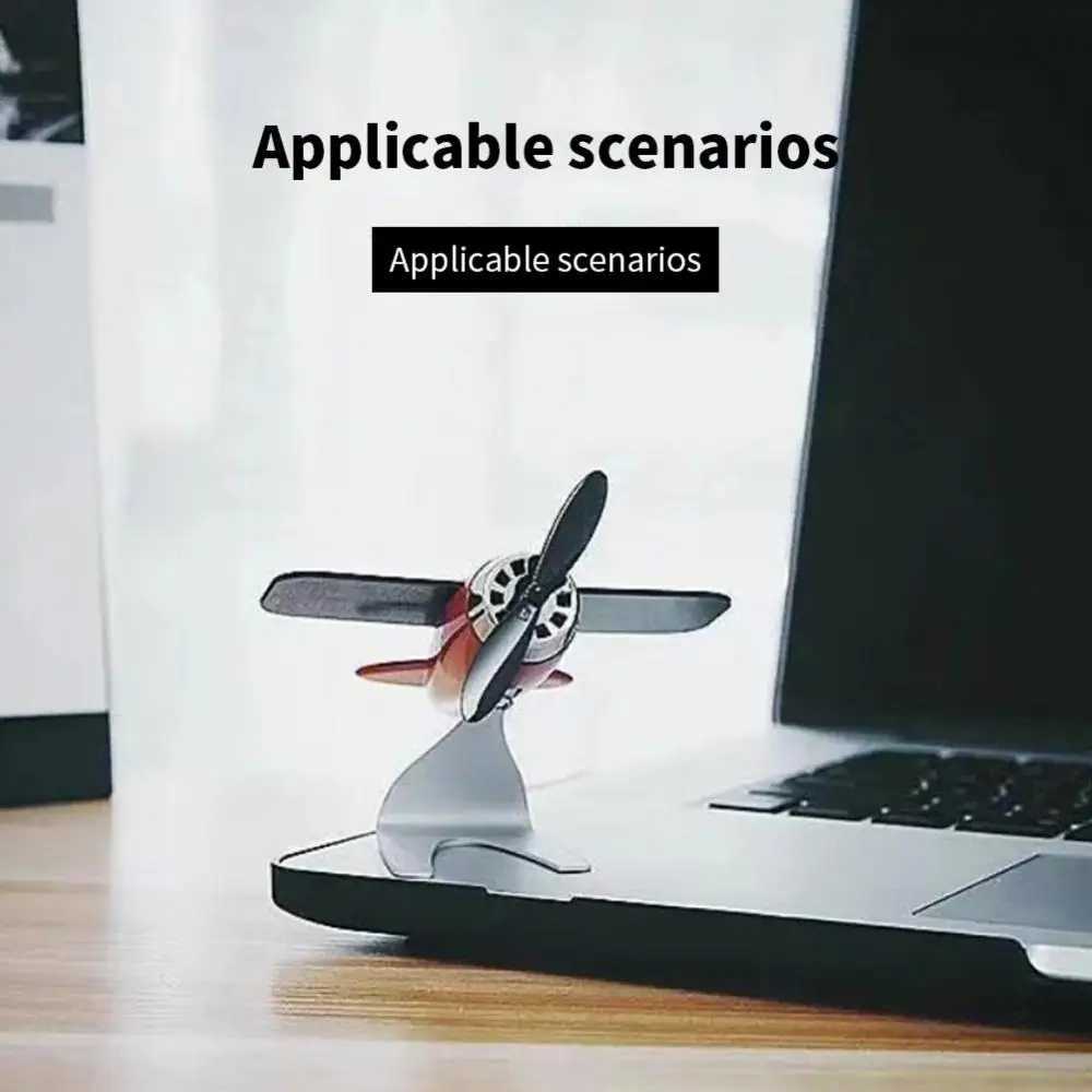 Car Air ener Solar Airplane Model Center Console Handicraft Fragrance Diffuser Ornament Car Decorative AccessoriesXJ241213