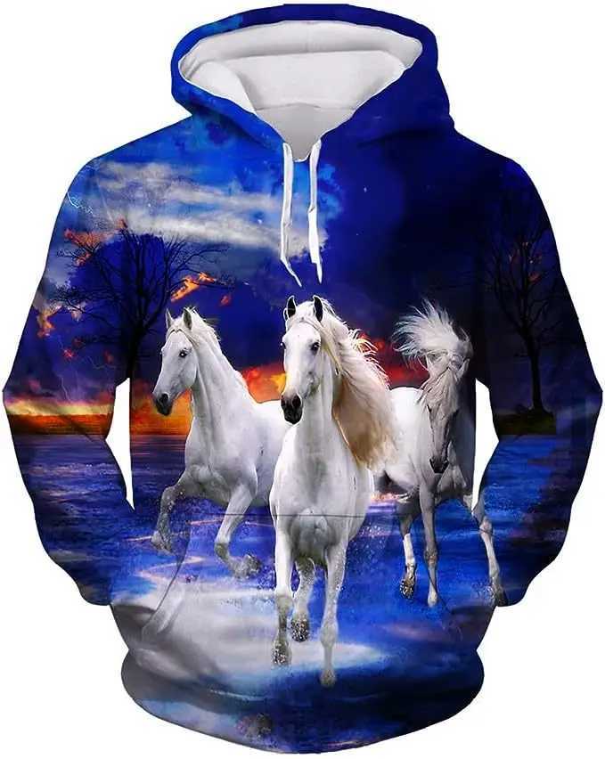 New Mens Animal Series 3D Wild Boar Printed Sportswear Casual Fashion Womens Y2K Hoodie Pullover Street Big Sudaderas W241213