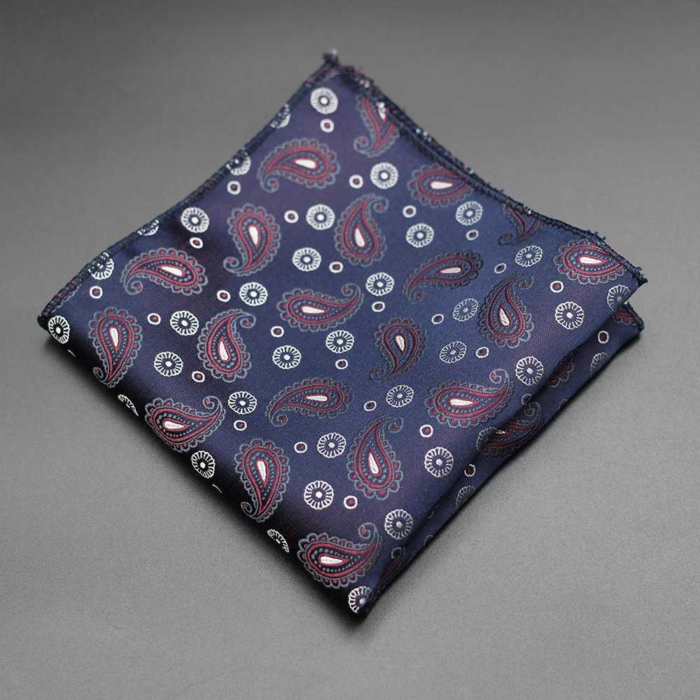 Paisley Pocket Square Fabric Handle Set Mens Bandana Accessories Business Set Hanji Chest Towel Japanese Handle W241213