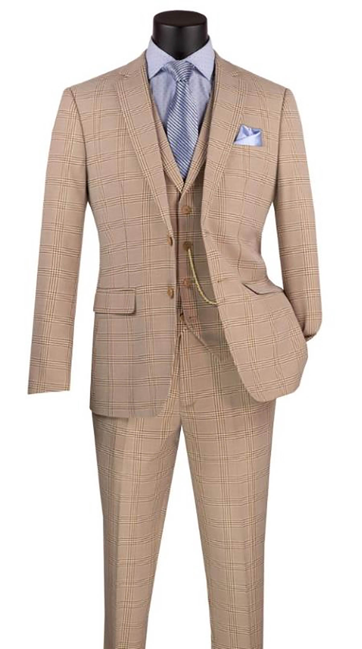 Three Pieces Wedding Tuxedos Men Suits Formal Corduroy Luscious Single Breasted Customized Fit Notched Lapel Pockets Bridegroom Casual(Coat+Vest+ Pant