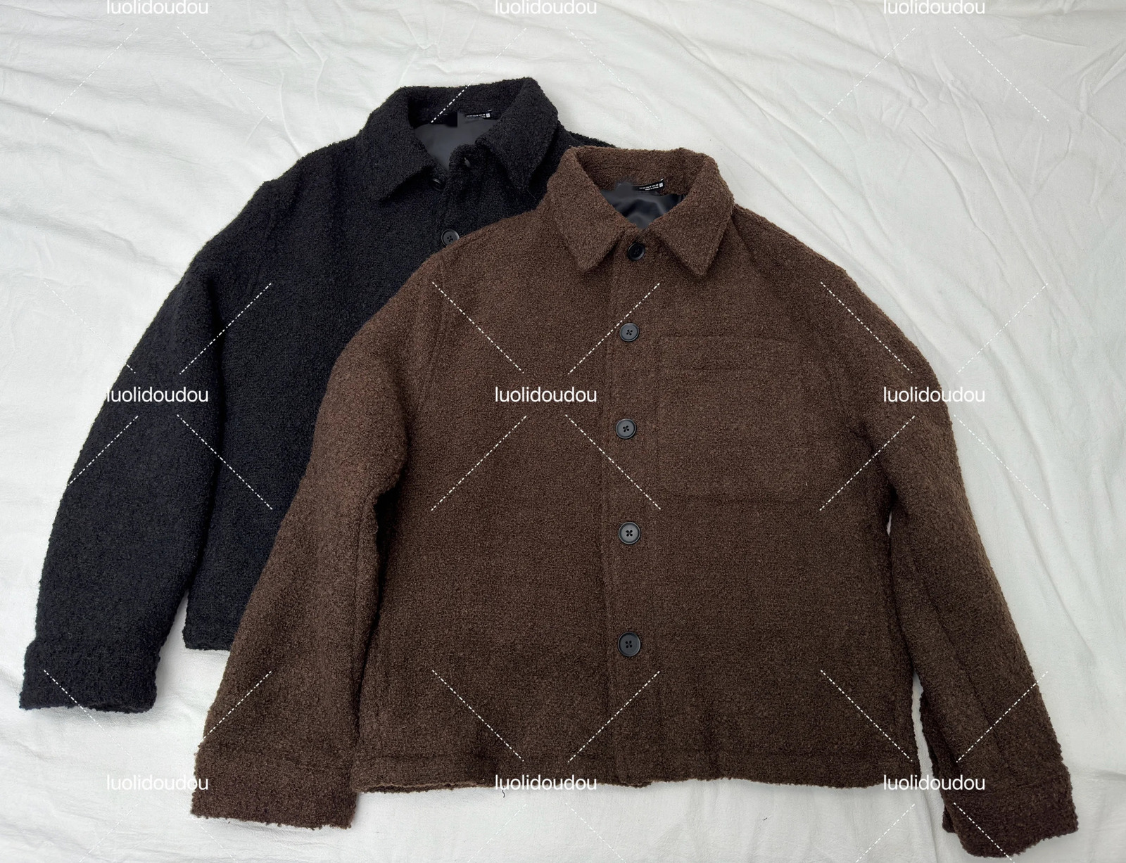 8281295 mens 53% wool autumn woolen lapel longsleeved jacket 241213