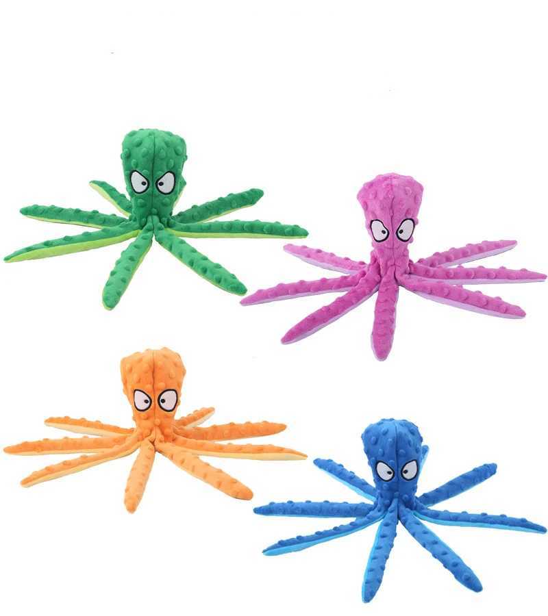 Pet Plush Toy Cat Dog Voice Octopus Shell Puzzle Toy Bite Resistant Interactive Pet Dog Teeth Cleaning Chew Toy Pet Supplies X2412131