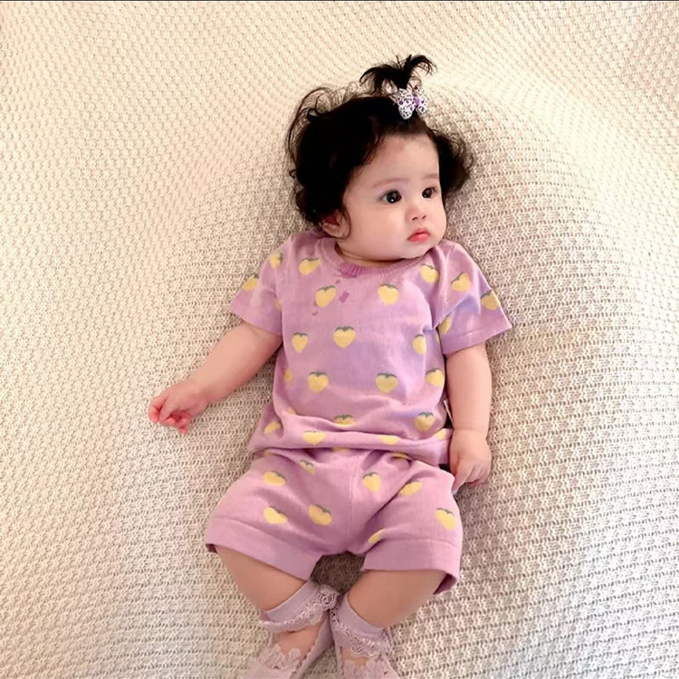 Newborn Summer Dress Code: Breathable Knit Cardigan and Shorts Ensemble for Little Ones