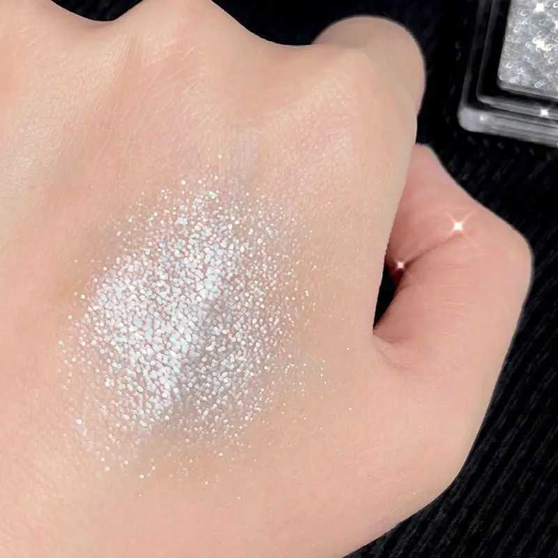 Matte Grey Blue Smoky Eye Shadow Palette 6-Color Glitter Silver Acrylic Eye Shadows Palette For Lasting Eye Makeup Cosmetics W241213