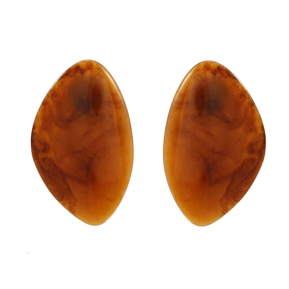 Summer New Resin Exaggerated Female Fashion Internet Celebrity Pebble shaped Earrings