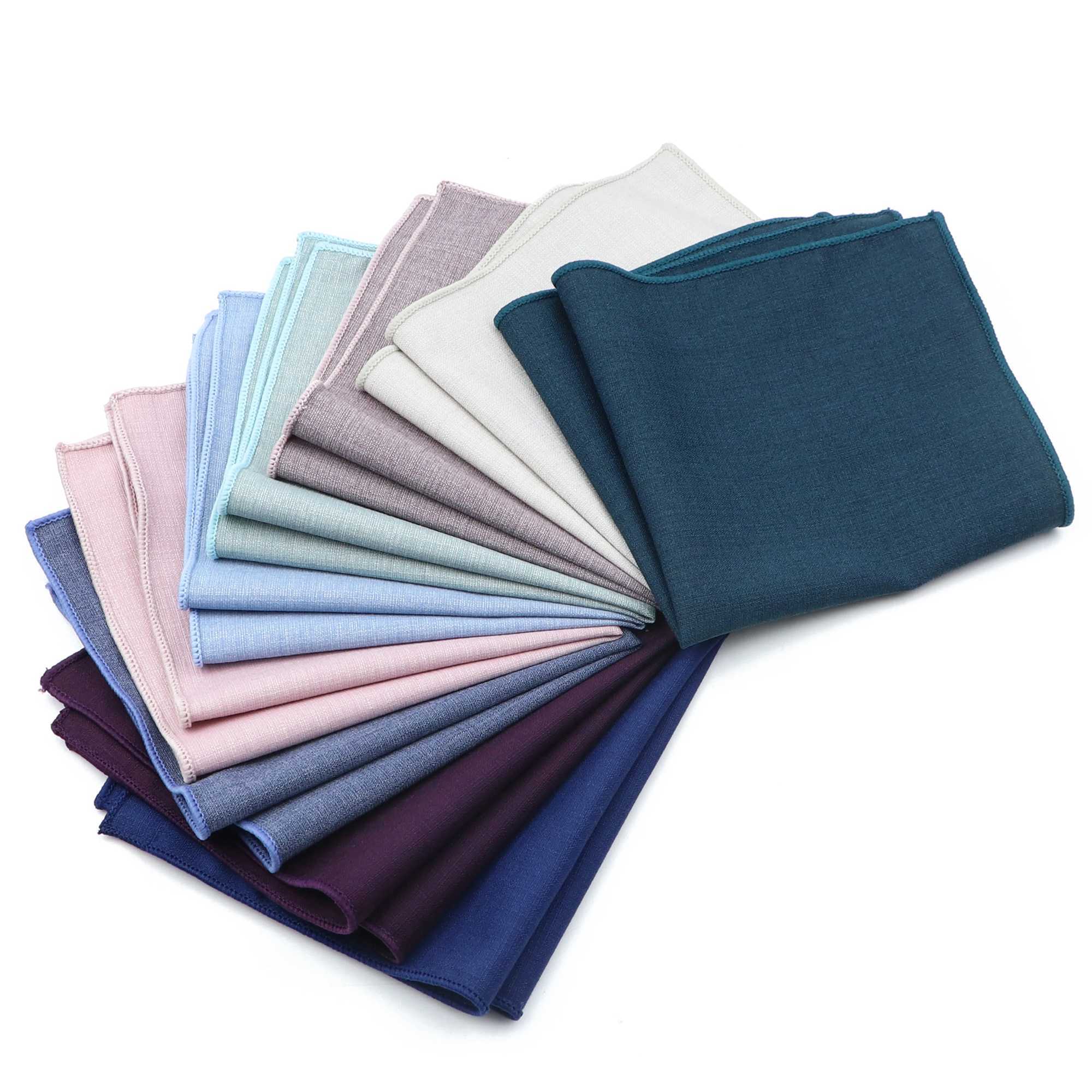 New Fashion Bamboo Fiber Mens Handle Green Navy Blue Colorful Pocket Square 22 * 22cm Chest Hanji Set Mens Business Wedding W241213