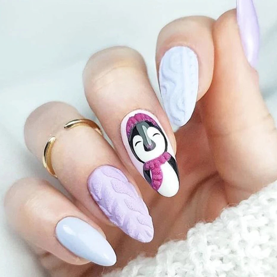 Waterproof nail sticker slider color winter decal wool nail n decoration process accessories STBN517-528 241205