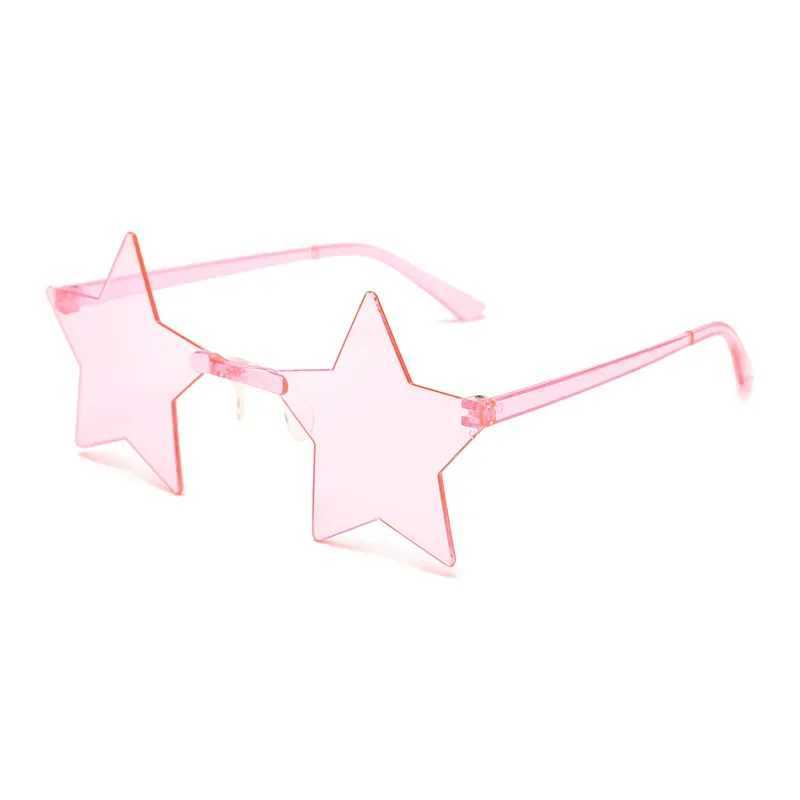 Sunglasses Mens Women Kid Star Shape Sun Glasses Funny Pentagram Eyewear Eyeglasses Christmas Decoration Party Glasses Rimless Sunglasses H241213