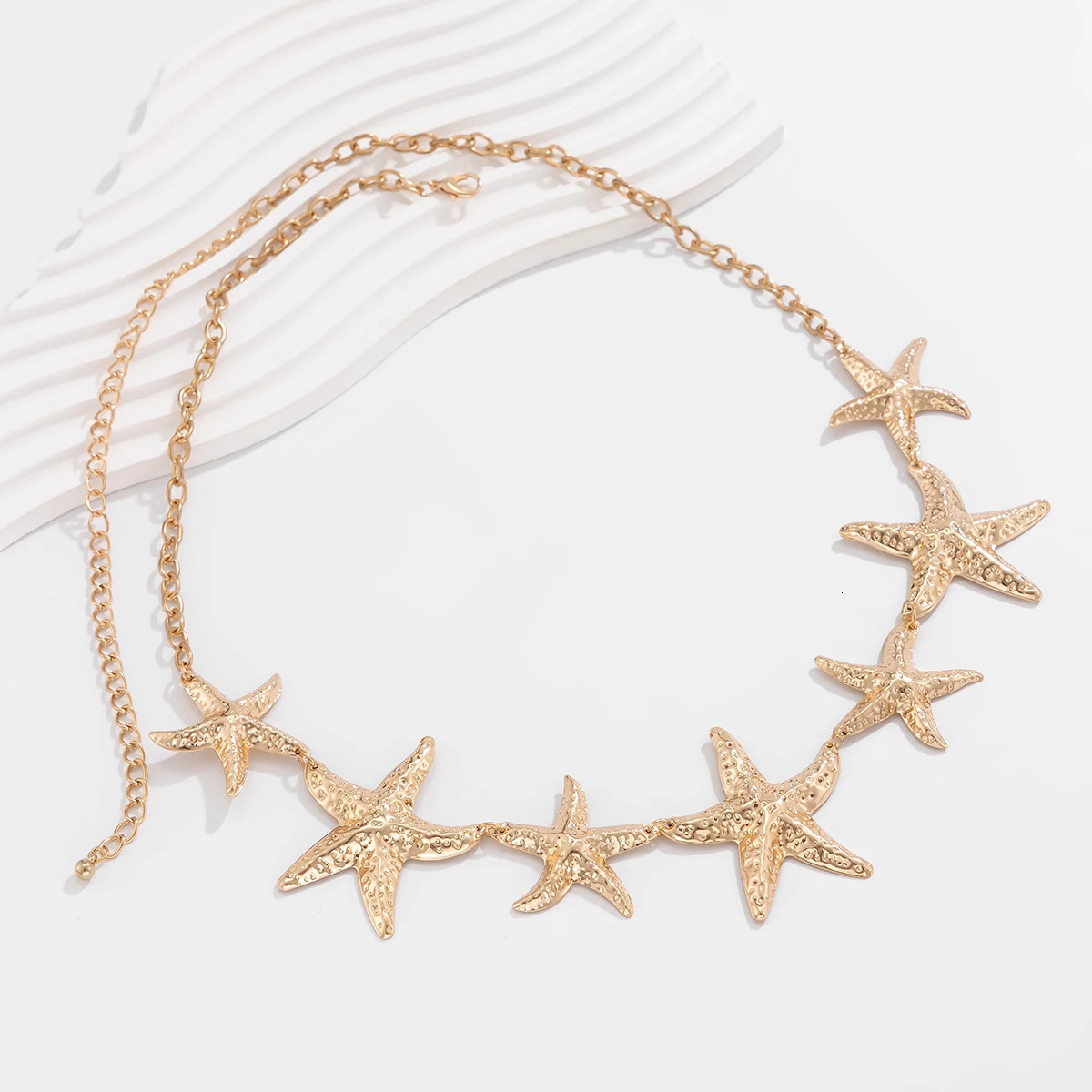 IngeSightZ Fashion Charm Gold Color Sea Starfish Waist Belly Chain For Women Sexy Summer Beach Body Jewelry Accessories 241213