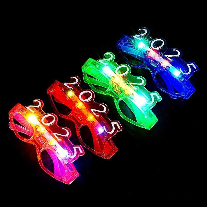 Sunglasses 1-20pcs LED 2025 Glasses Glow Party Supplies Light Up Sunglass for Kids Adult Birthday Neon Wedding Thanksgivings Xmas New Years H241213