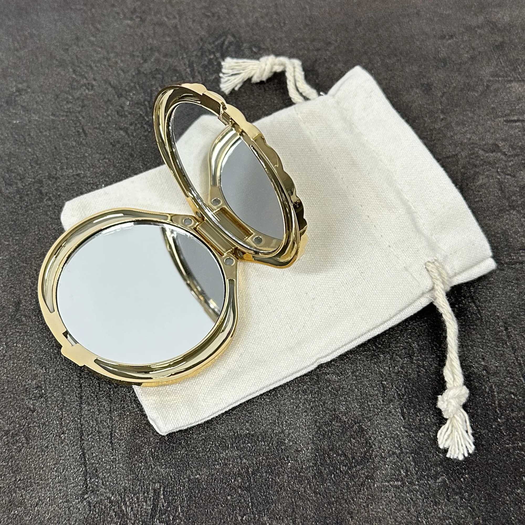 Shell Shape Folding Makeup Mirror Cute Double Sided Shell Pocket MirrorXJ241213